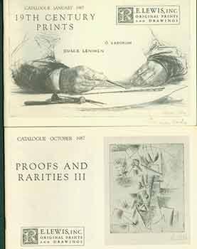 19th Century Prints January 1987 and Proofs and Rarities III October 1987. [Two Auction Catalogues].