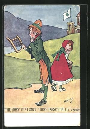 Seller image for Knstler-Ansichtskarte Hamish: Irish Songs, The Harp that once thro` Tara`s Halls - T. Moore for sale by Bartko-Reher