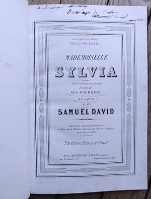 Mademoiselle SYLVIA - opéra comique