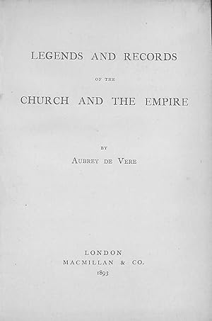 Seller image for Legends and Records of the Church and the Empire for sale by WeBuyBooks