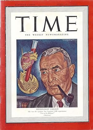 Time The Weekly News Magazine Volume XXXVII Number 6, February 10, 1941 hd