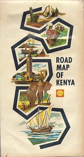 Seller image for Shell Folded Road Map of Kenya 1968 for sale by Charles Lewis Best Booksellers