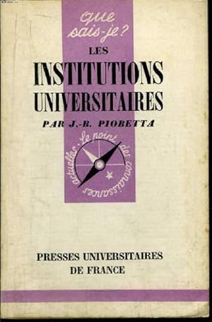 Seller image for Que sais-je? N 487 Les institutions universitaires for sale by Le-Livre