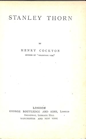 Seller image for Stanley Thorn for sale by WeBuyBooks