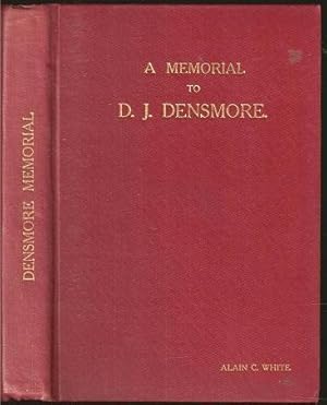 Seller image for D J Densmore and the Densmore Memorial Tourney, 1918 for sale by The Book Collector, Inc. ABAA, ILAB