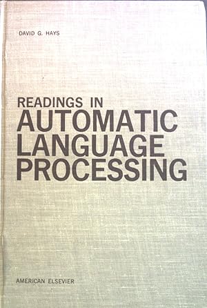 Bild des Verkufers fr Readings in Automatic Language Processing. zum Verkauf von books4less (Versandantiquariat Petra Gros GmbH & Co. KG)