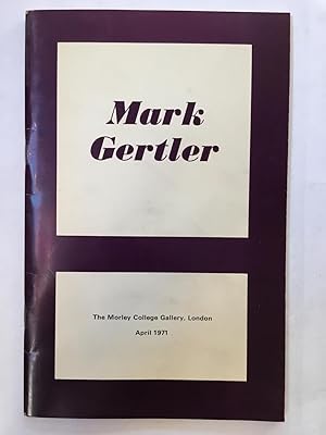 Seller image for Mark Gertler, 1891-1939. for sale by Joseph Burridge Books