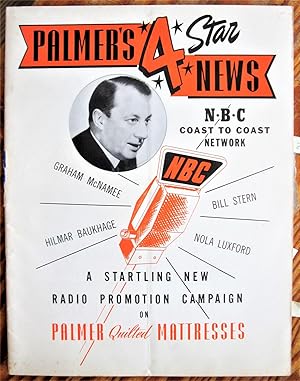 Palmer's 4 Star News. NBC Network Coast to Coast. A Startling New Radio Promotion Compaign on Pal...