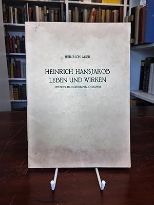 Seller image for Heinrich Hansjakob. Ein Beitrag zu seinem Leben und Wirken. Mit einer Hansjakob-Bibliographie. for sale by Antiquariat Seibold