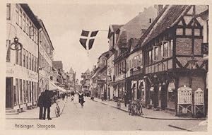 Helsinger Stengade Bicycle Flag Denmark Antique Postcard