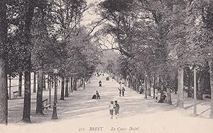 Romance at Brest Le Cours Dajot French Old Postcard