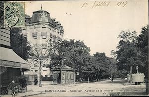 Ansichtskarte / Postkarte Saint Mandé Val de Marne, Carrefour, Avenue de la Pelouse