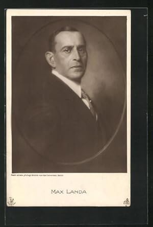 Seller image for Ansichtskarte Schauspieler Max Landa im Portrait for sale by Bartko-Reher