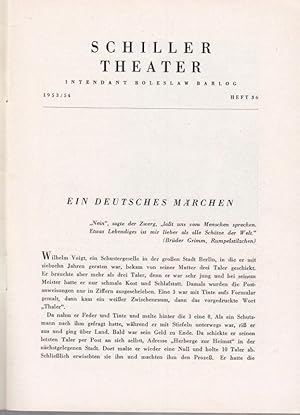 Seller image for Der Hauptmann von Kpenick. Spielzeit 1953 / 1954, Heft 36. Programmhefte des Schiller Theaters Berlin. Inszenierung: Boleslaw Barlog. - Bhnenbild und Kostme: Helmut Koniarsky. - Darsteller: Siegmar Schneider, Arno Paulsen, Werner Krau, Joseph Noerden, Gisela Kallweit, Martin Held, Gudrun Genest, Klaus Miedel u. a. for sale by Antiquariat Carl Wegner