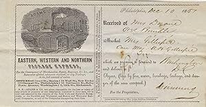 Adams & Co. Express / Eastern, Western and Northern Package Express, receipt on printed form