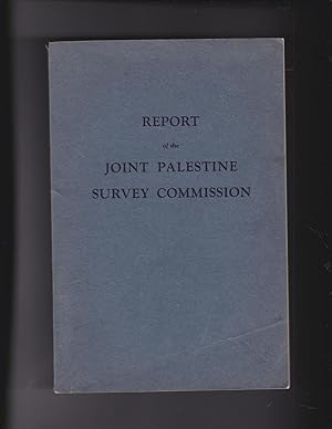 Image du vendeur pour Report of the Joint Palestine Survey Commission mis en vente par Meir Turner