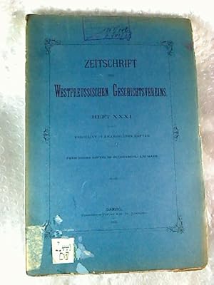 Zeitschrift des Westpreussischen Geschichtsvereins. - Heft 31.