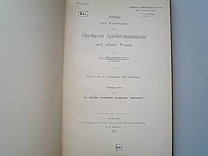 Bild des Verkufers fr Beitrge zur Kenntniss des Oberharzer Spiriferensandsteins und seiner Fauna. zum Verkauf von Antiquariat Bookfarm