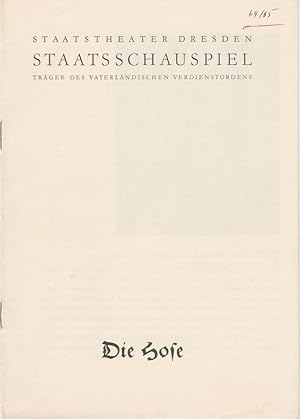 Bild des Verkufers fr Programmheft DIE HOSE. Ein brgerliches Lustspiel von Carl Sternheim. Spielzeit 1964 / 65 Heft 1 zum Verkauf von Programmhefte24 Schauspiel und Musiktheater der letzten 150 Jahre