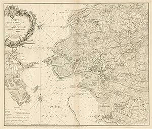 Bild des Verkufers fr Carte Topographique des Environs de La Rochelle. zum Verkauf von Altea Antique Maps