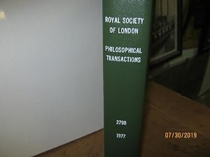 Philosophical Transactions Of The Royal Society Of London Series B Volume 279 Biological Sciences...