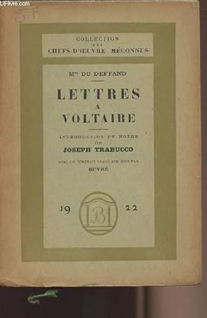 Bild des Verkufers fr Lettres  Voltaire - collection "Chefs-d'oeuvre mconnus" zum Verkauf von Le-Livre