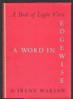 Seller image for A Word In Edgewise: A Book of Light Verse for sale by Riverhorse Books