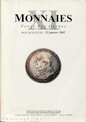 Image du vendeur pour Monnaies XI - Vente Sur Offres - Date De Clture: 21 janvier 2002 mis en vente par Whiting Books