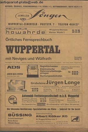 mit Neviges und Wülfrath. Ausgabe 1970/71.
