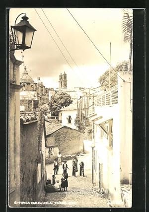 Postcard Taxco, Tipica Callejuela, Strassenpartie