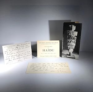 Étienne Hajdu. Lot de 4 documents