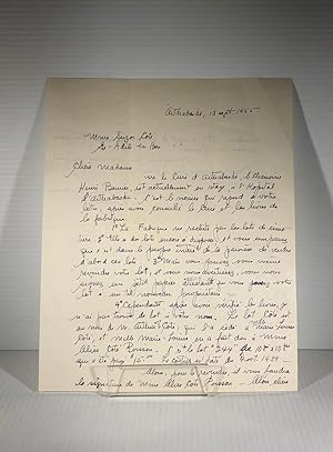 Lettre de Lucien Leblanc à Mme Suzor-Coté. Arthabaska. 13 septembre 1955