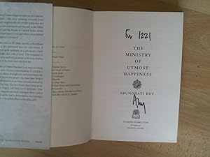 Immagine del venditore per The Ministry of Utmost Happiness ( an author signed and numbered first printing): Longlisted for the Man Booker Prize 2017 venduto da S.Carter