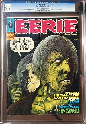 Imagen del vendedor de EERIE No. 20 (March 1969) - CGC Graded 9.2 (NM-) a la venta por OUTSIDER ENTERPRISES