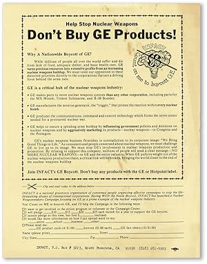 [Broadsheet] Help Stop Nuclear Weapons / Don't Buy GE Products!