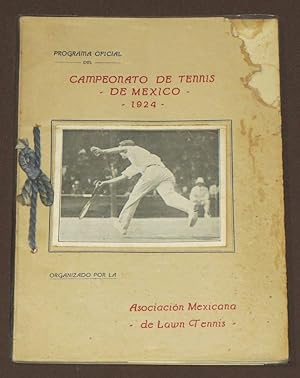 Asociación Mexicana de Lawn Tennis. Programa Oficial del Campeonato de Tennis de México