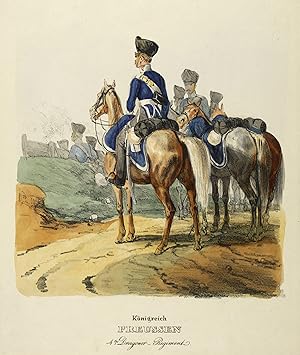 Uniformen. - Preußen. - Dragoner. - Eckert. - "Königreich Preussen. 4tes Dragoner-Regiment".