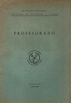Imagen del vendedor de Profesorado de Madrid 1968-1969 a la venta por JP Livres