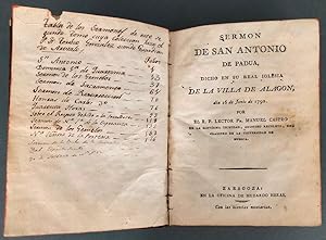 Colección de Sermones. 1773 - 1804
