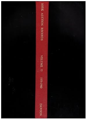 Immagine del venditore per Book Auction Records: A Priced Annotated Annual Record of International Book Auctions, Volume 77, 1979-1980 venduto da Wickham Books South