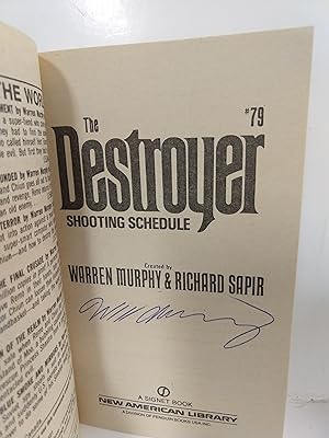 Shooting Schedule (The Destroyer, No. 79) (SIGNED)
