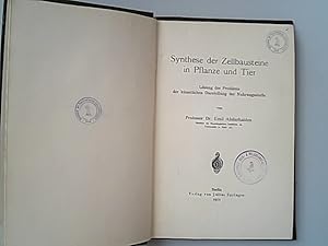 Imagen del vendedor de Synthese der Zellbausteine in Pflanze und Tier : Lsung des Problems der knstlichen Darstellung der Nahrungsstoffe a la venta por Antiquariat Bookfarm