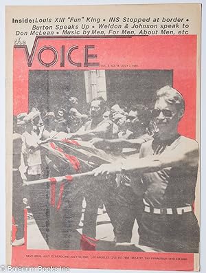 Bild des Verkufers fr The Voice: more than a newspaper; vol. 3, #14, July 3, 1981; Gay Freedom Day cover photo zum Verkauf von Bolerium Books Inc.