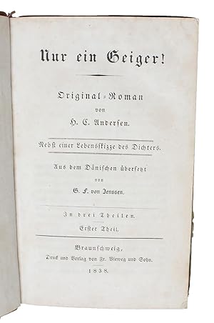 Nur ein Geiger! Original-Roman. Nebst einer Lebensskizze des Dichters. Aus dem Dänischen übersetz...