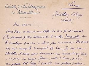 Seller image for Lettre autographe signe  Christian Beck for sale by Librairie Trois Plumes