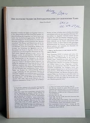 Bild des Verkufers fr Der exotische Charme des Schwarzafrikaners auf griechischen Vasen - Artikel aus: Orientalia Lovaniensia Analecta 149 zum Verkauf von Verlag IL Kunst, Literatur & Antiquariat