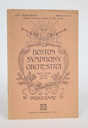 Boston Symphony Orchestra Inc. Forty-third Season 1923-1924: Programme, Sunday Afternoon, January...
