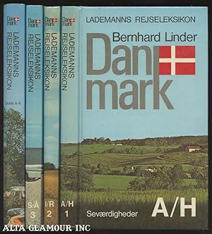 LADEMANNS REJSELEKSIKON DANMARK. Four Volumes Saværdigheder A-H, I-R, S-Å, and Guide A-Å