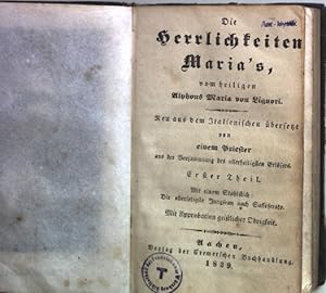 Seller image for Die Herrlichkeiten Maria's: ERSTER THEIL. for sale by books4less (Versandantiquariat Petra Gros GmbH & Co. KG)