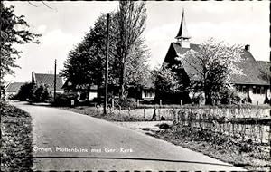 Ansichtskarte / Postkarte Onnen Groningen Niederlande, Mottenbrink met Ger. Kerk